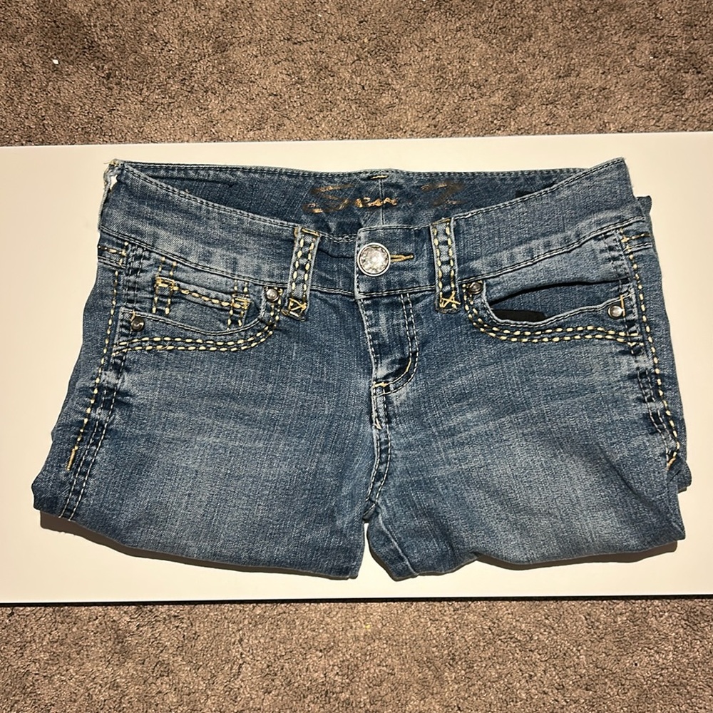 Seven brand capri mcbling jeans